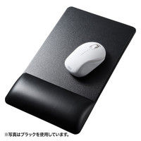 サンワサプライ リストレスト付きマウスパッド（レザー調素材、高さ標準、レッド） W156×D254×H18.5mm MPD-GELPNR 1個（直送品）