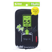 サンワサプライ マルチスマートフォンケース(5.5インチ用) PDA-SPC15BK 1個