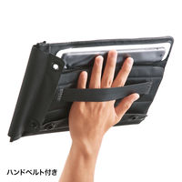 サンワサプライ タブレット防水防塵ケース(スタンド付き・ショルダーベルト付き・10.1型) PDA-TABWPST10BK 1個（直送品）