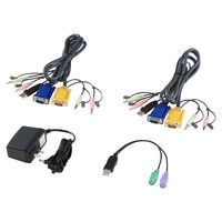 サンワサプライ USB・PS/2コンソール両対応パソコン自動切替器(2:1) SW-KVM2HVCN 1個