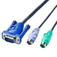 サンワサプライ パソコン自動切替器(2:1) SW-KVM2LPN 1個（直送品）