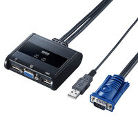 サンワサプライ パソコン自動切替器(2:1) SW-KVM2UUN 1個（直送品）