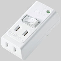 サンワサプライ 雷ガード ホワイト 2P式 2個口 一括集中スイッチ付き TAP-SP203 1個（直送品）