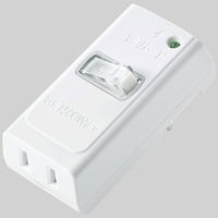 サンワサプライ 雷ガード ホワイト 2P式 1個口 一括集中スイッチ付き TAP-SP204 1個（直送品）