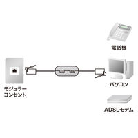 サンワサプライ フェライトコア TEL-NF2 1個（直送品）