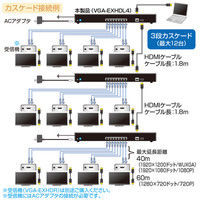 サンワサプライ HDMIエクステンダー(送信機・4分配) VGA-EXHDL4 1個（直送品）