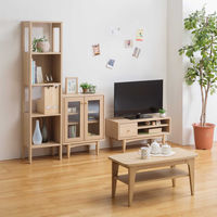 白井産業 ホノボーラ 棚付テーブル 幅800×奥行394×高さ381mm 木製 背面化粧処理済 ナチュラル HNB-8040T（HKO） 1台（直送品）