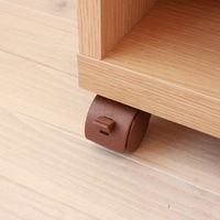 白井産業 キャスター付マガジンラック ナチュラル LIB-8555BSW NA 1台