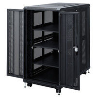 サンワサプライ 観音扉19インチマウントサーバーラック（24U） CP-SVCKAN24U 幅600×奥行1100×高さ1260mm 1台（直送品）