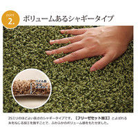 イケヒコ ラグ 1.5畳タイプ 防炎 抗菌 防臭 防ダニ 『シャンゼリゼ』 グリーン 約130×190cm 1340790121203 1枚（直送品）