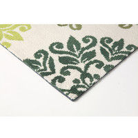 イケヒコ 玄関マット マイクロファイバー 北欧調 『ニール』 グリーン 約55×85cm 滑りにくい加工 1枚（直送品）