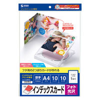 サンワサプライ フォト光沢CD・DVDケースカード(見開き) JP-INDGK2N 1冊