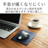 エレコム マウスパッド/ソフトレザー/Sサイズ/ネイビー MP-SL01NV 1個
