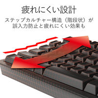 キーボード 有線 1000万回耐久 メカニカルライク USBハブ付 メンブレン ブラック TK-FCM094HBK 1個（直送品）