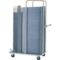 【軒先渡し】サンケイ 折りたたみ椅子 アルミ製 CF67-MY 背座PP樹脂 座パッド付き 座面イエロー×背面アイボリー 1脚（直送品）