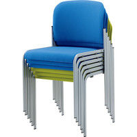 【軒先渡し】サンケイ ミーティングチェア CM104-MY 布張り モスグリーン 1脚（直送品）