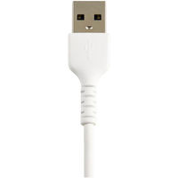 Startech.com 高耐久Lightning-USB-Aケーブル 30cm/ホワイト/アラミド繊維補強/Apple MFi認証 RUSBLTMM30CMW