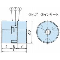 椿本チエイン ジョーフレックス L070ーSー12Jー16J 1セット(2個)（直送品）