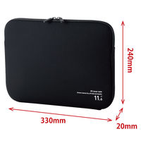 パソコンケース PCバッグ ネオプレン 11.6インチ ブラック BM-IBNP11RBK エレコム 1個