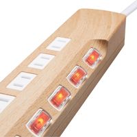 延長コード 電源タップ 1m 6個口 個別スイッチ 雷ガード ほこりシャッター オーク ECT-1310O エレコム 1個