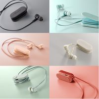 ワイヤレスイヤホン Bluetooth5.0 両耳 コードあり 巻き取り式 クリップ付 グリーン LBT-HPC17GN エレコム 1個