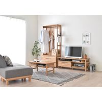 佐藤産業 LAFIKA（ラフィカ） テレビボード 幅1200×奥行400×高さ450mm ナチュラル LF45-120L NA 1台（直送品）