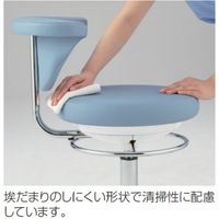 オカムラ スツール　背付回転式　ミドルタイプ　ゴムキャスター　ビニールレザー張り（耐アルコール性、耐次亜塩素酸 LU19JG PB22 1脚（直送品）