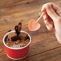 ヘッズ 無地ハートスプーン-1/ピンク M-SNH1 1セット（200本：100本×2パック）（直送品）