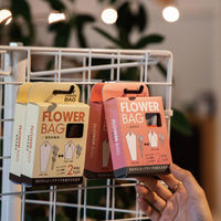 【エコバッグ】ヘッズ　マイチョイスブーケバッグ　ポリエステル/ブラウンー2　1セット（5枚入） EBP-2BQB