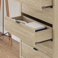 【軒先渡し】ROOMY チェスト 5段 幅800×奥行400×高さ1200mm サンド BY-DR1523-1 1台（直送品）