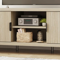 【軒先渡し】ROOMY ローボード 幅1100×奥行400×高さ430mm サンド BY-TV1532-1  1台（直送品）