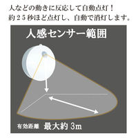 ウィキャン 電池式丸型センサーライト WJ-9236 1個（直送品）