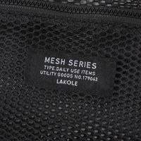 【LAKOLE/ラコレ】 メッシュダブルポケットショルダーバッグ ブラック