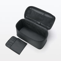 無印良品 ナイロンメイクボックス 黒 Ｌ 約３６×１６．５×２０．５ｃｍ 良品計画