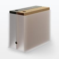 無印良品 ポリプロピレンファイルボックス スタンダードタイプ ワイド Ａ４用 約幅１５×奥行３２×高さ２４ｃｍ クリア 6個