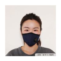 GSIクレオス Livinguard アンチウイルスマスク(ネイビー) 通気口有り L 100枚 GM20-82415V 1箱(100枚)（直送品）