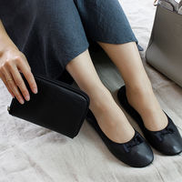 パラデック Les Plier Classic 携帯スリッパ PLLー3 RBK リボンブラック 24.5～25.5cm 1足