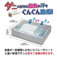 アストロ ドライ&ドライ吸湿防ダニ羽毛布団収納袋薄型 グレー 3個組 616-35 1セット(3個組×10)（直送品）