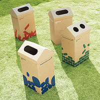 アスクル ダンボールゴミ箱 90L 3色セット 1袋(3枚入り) 幅460×奥行365×高さ785mm 日本製 分別ダストボックス オリジナル（わけあり品）