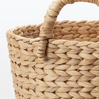 無印良品 ウォーターヒヤシンス 持ち手付 ラウンド バスケット 小 約直径３７×高さ２６ｃｍ 良品計画