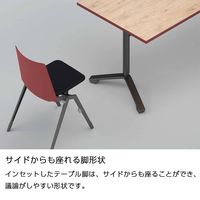 【組立設置込】コクヨ INITIA 昇降 フラップテーブル 幅1800×奥行900×高さ900mm Eナチュラル×グリーン×ブラック 1台（直送品）