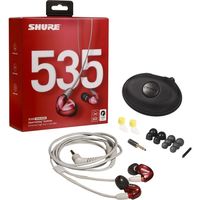 SHURE 高遮音性イヤホン/レッド(ストレートケーブル) SE535LTD-A 1個（直送品）