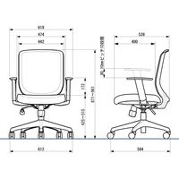 中央可鍛工業 事務用チェア グレー SC-R210-GL 1脚（取寄品）