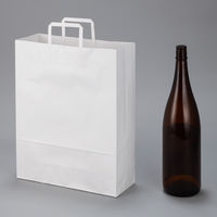 アスクル　平紐クラフト紙手提袋ベーシックタイプ白320×400×115ｍｍ　1セット（100枚：50枚入×2袋）  オリジナル