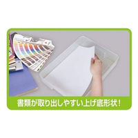 デビカ 日本製 PPデスクトレー A4クリアファイル対応 グレー 044151 1個