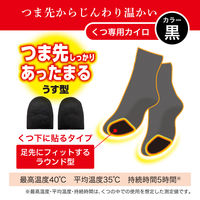 ロッテ ホカロン くつ下に貼るカイロ 黒 1箱（15足入） くつした用 靴下用