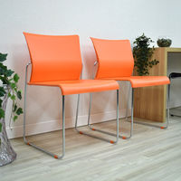 【軒先渡し】宮武製作所 MaD3.14 スタッキングチェア オレンジ SCH-01OR 1セット（4脚入り）（直送品）