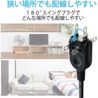 USBタップ 電源タップ 延長コード AC 2個口 USB A×4 1.5m ブラック ECT-0415BK エレコム 1個（直送品）