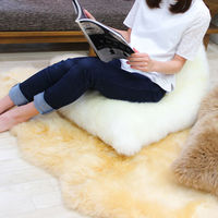 La joie ムートンビーズクッション OTTO シナモン 日本製（直送品）