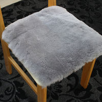 ムートンクッション 淡色 40×40 深紫 日本製 シートクッション 座布団（直送品）